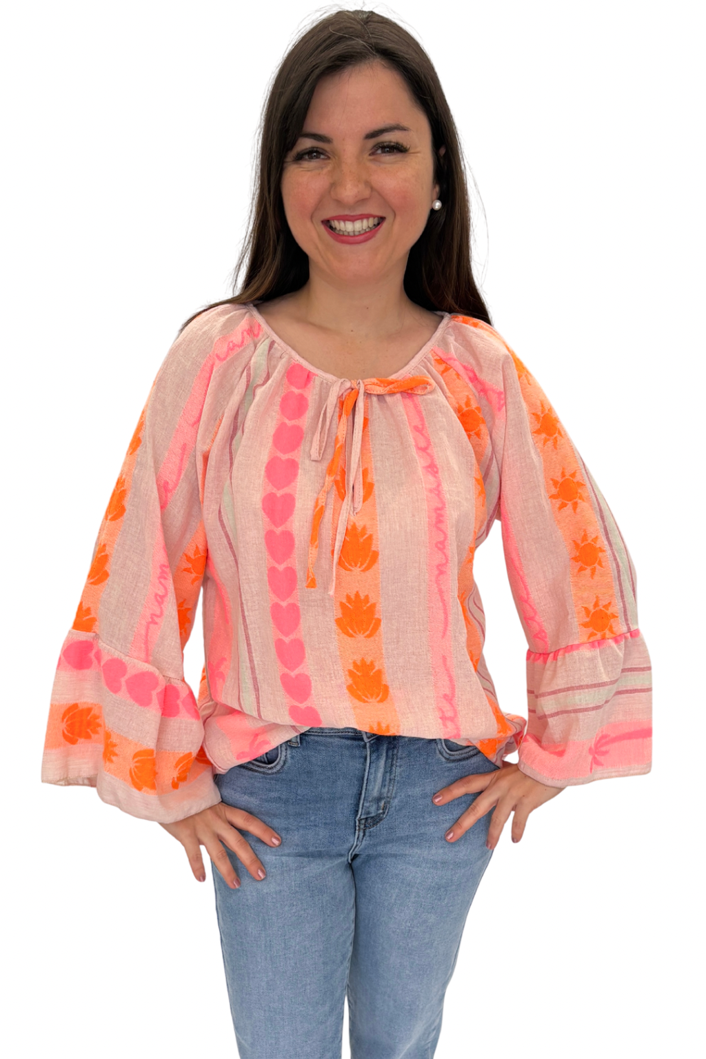 Tunika "Summer Boho" neon, Gr. 34-40