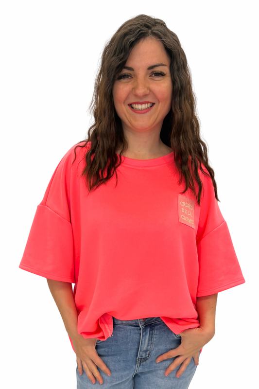 Shirt "Crème de la Crème" neonpink, Gr. 38-44