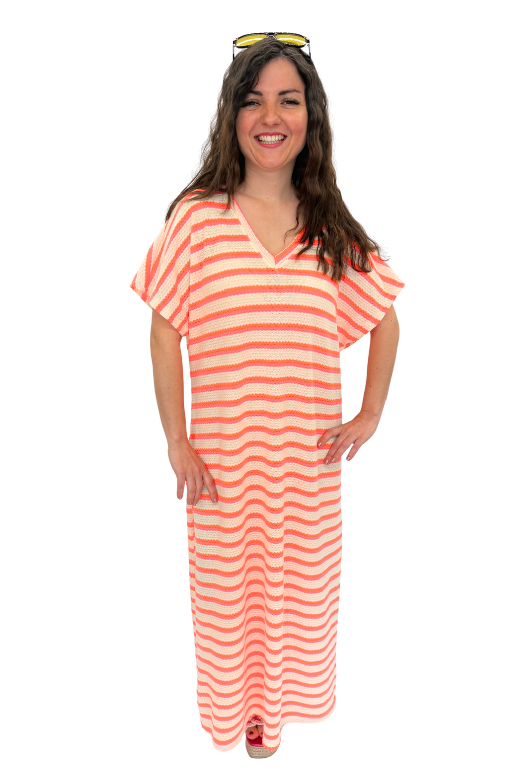 Feinstrick-Kleid "Neon Stripes", Gr. 38-44