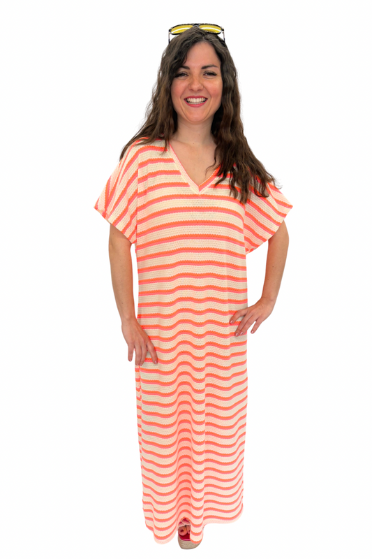 Feinstrick-Kleid "Neon Stripes", Gr. 38-44