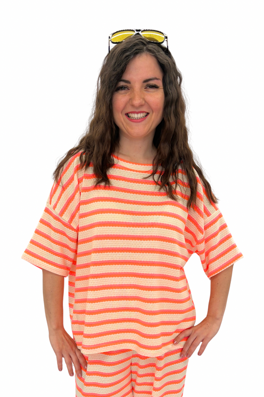 Feinstrick-Shirt "Neon Stripes", Gr. 36-44