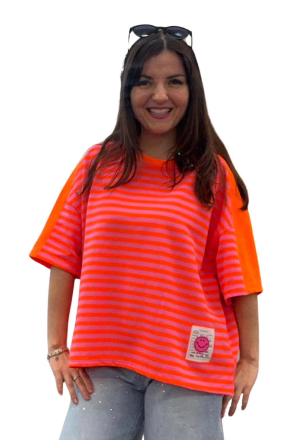Streifenshirt „Smile Neon“, Gr. 36-42