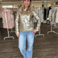 Steppjacke metallic taupe, Gr. 36-42