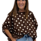 Bluse mit Punkten braun, Gr. 38-44
