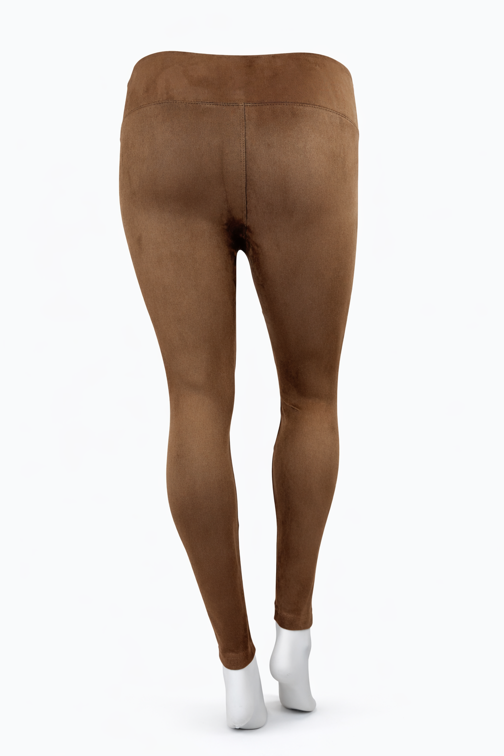 Leggins Velourlederoptik cognac, Gr. 34-42