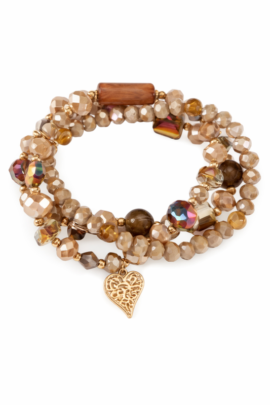 Armband-Set mit Facettenperlen