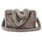 Kuschelige Kunstfell-Handtasche taupe
