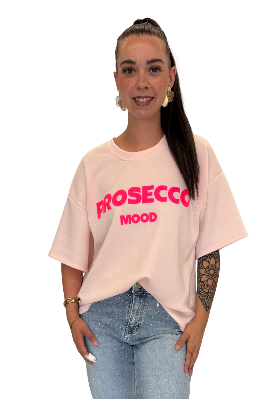 Shirt "Prosecco Mood" rosa, Gr. 36-42