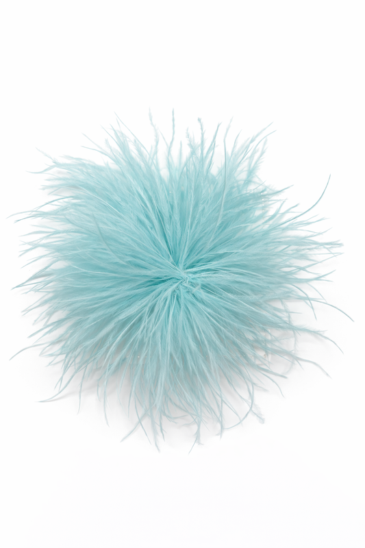 Feder-Brosche türkis