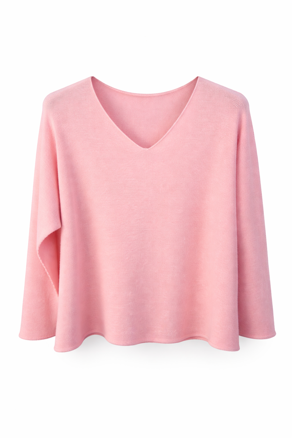 Pullover V-Ausschnitt rosa, Gr. 36-42