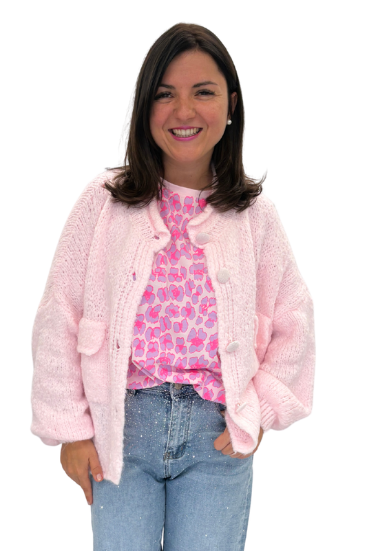 Strickjacke rosa, Gr. 38-44