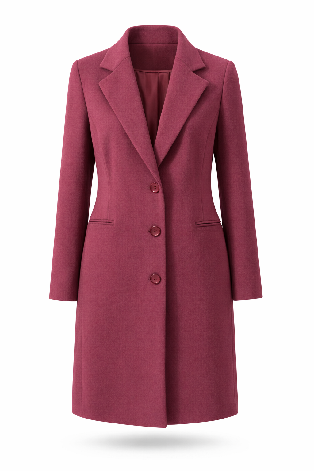 Eleganter Damenmantel in Bordeaux
