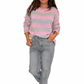 Bella Strickpullover rosa/grau, Gr. 36-42