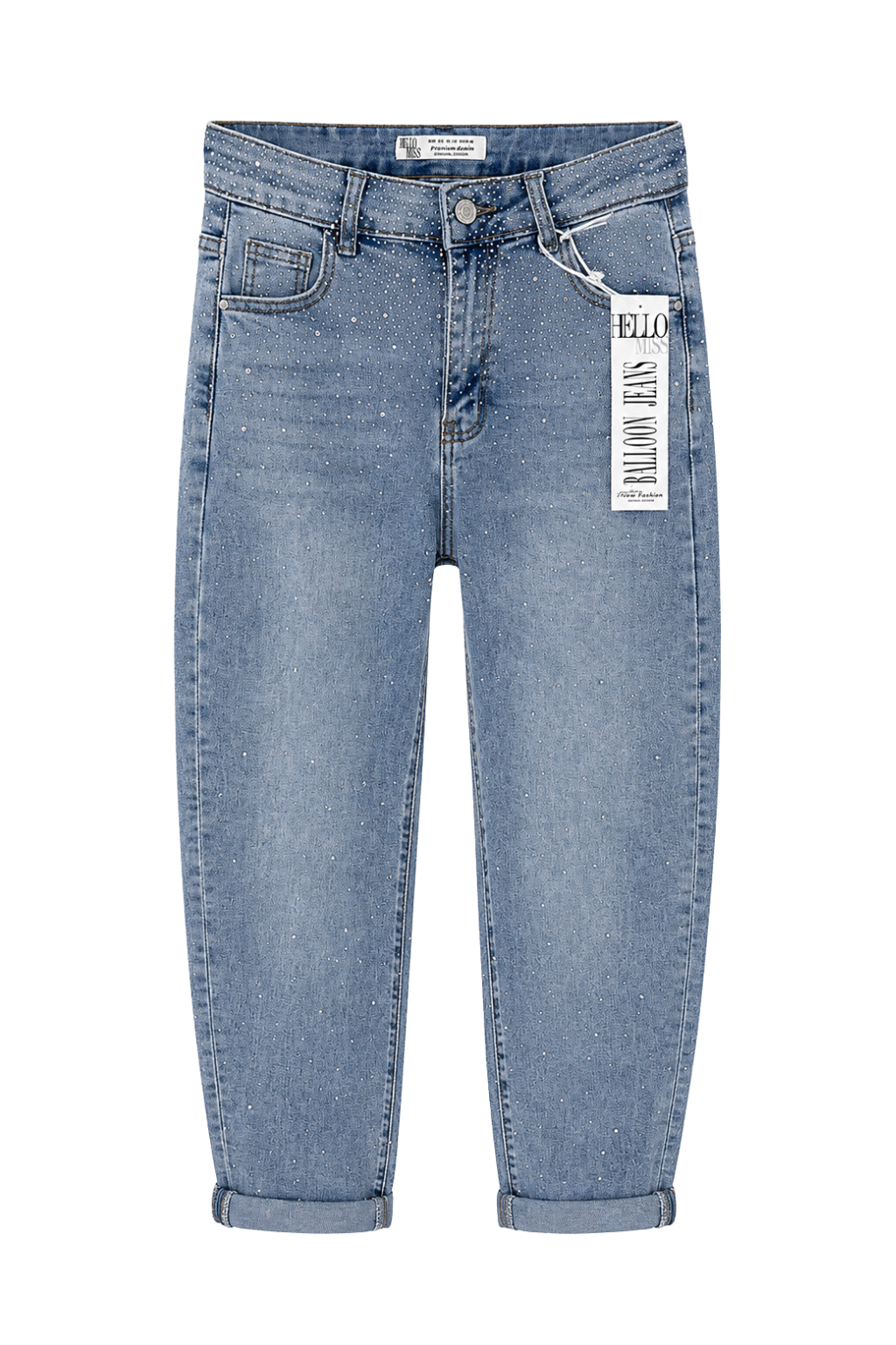 Balloon Jeans mit Glitzer, Gr. 34-42
