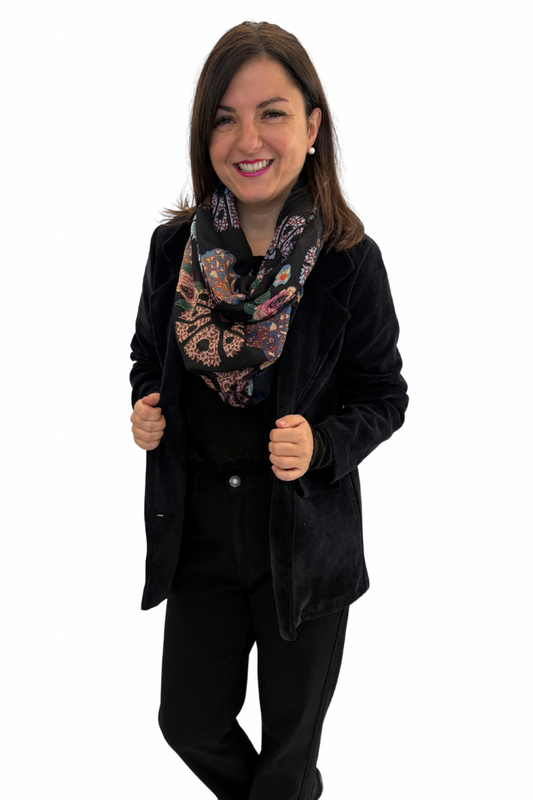 Samt-Optik Blazer "Mara" schwarz, Gr. 36-46