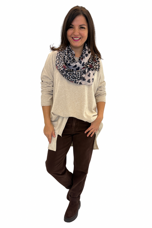 Pullover "Lina" beige, Gr. 38-46