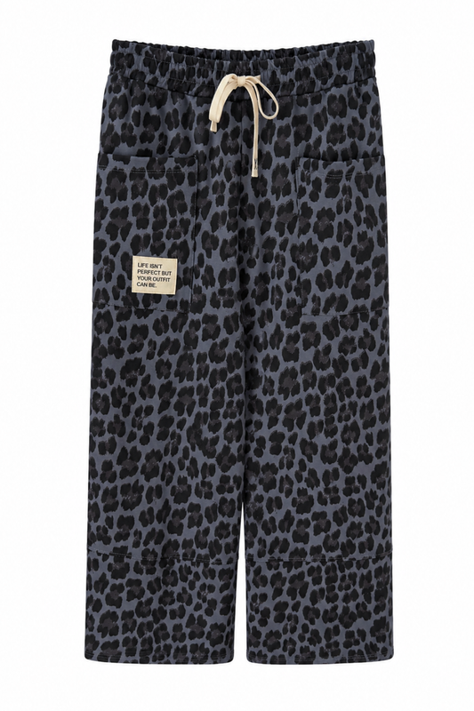 Wild Leo Wide Leg Hose 7/8 blau, Gr. 36-42
