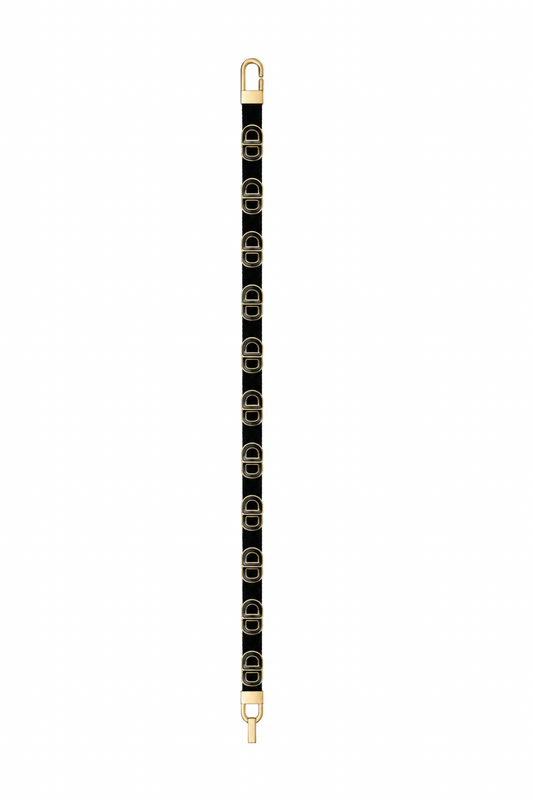 Schmuckgürtel mit Elementen schwarz/gold