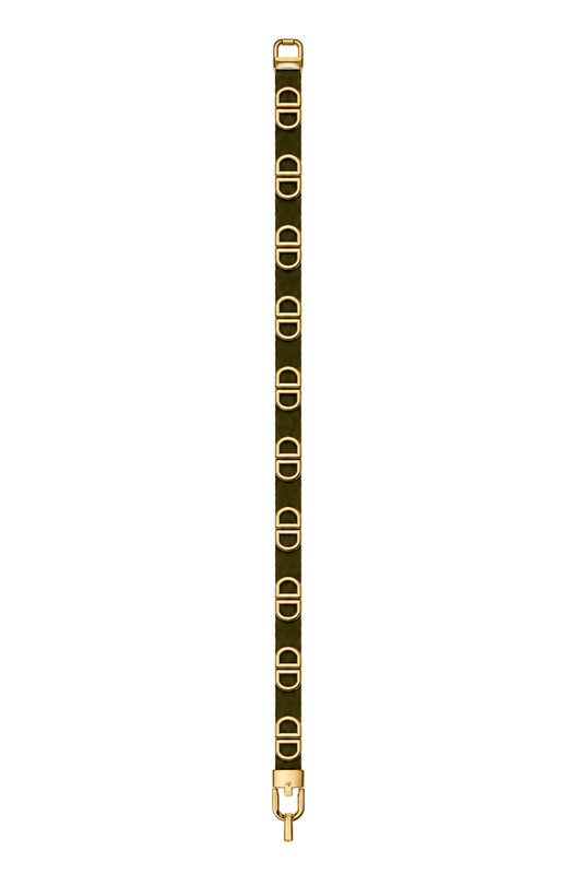 Schmuckgürtel mit Elementen oliv/gold