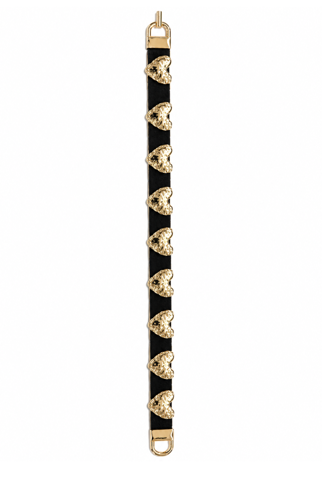 Heart Statement Gürtel schwarz/gold