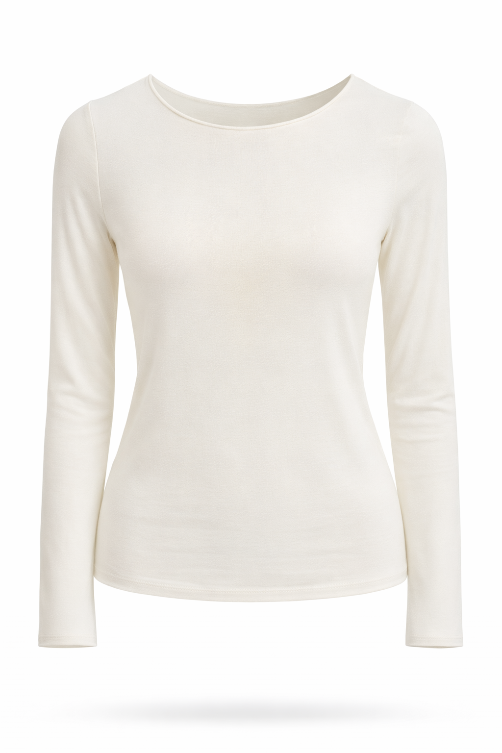 Basic-Shirt wollweiß, Gr. 36-40