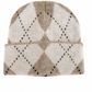 Cozy Argyle Strickmütze beige/taupe