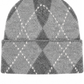Cozy Argyle Strickmütze grau