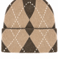 Cozy Argyle Strickmütze braun/taupe