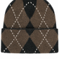 Cozy Argyle Strickmütze schwarz/braun