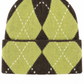 Cozy Argyle Strickmütze grün/braun
