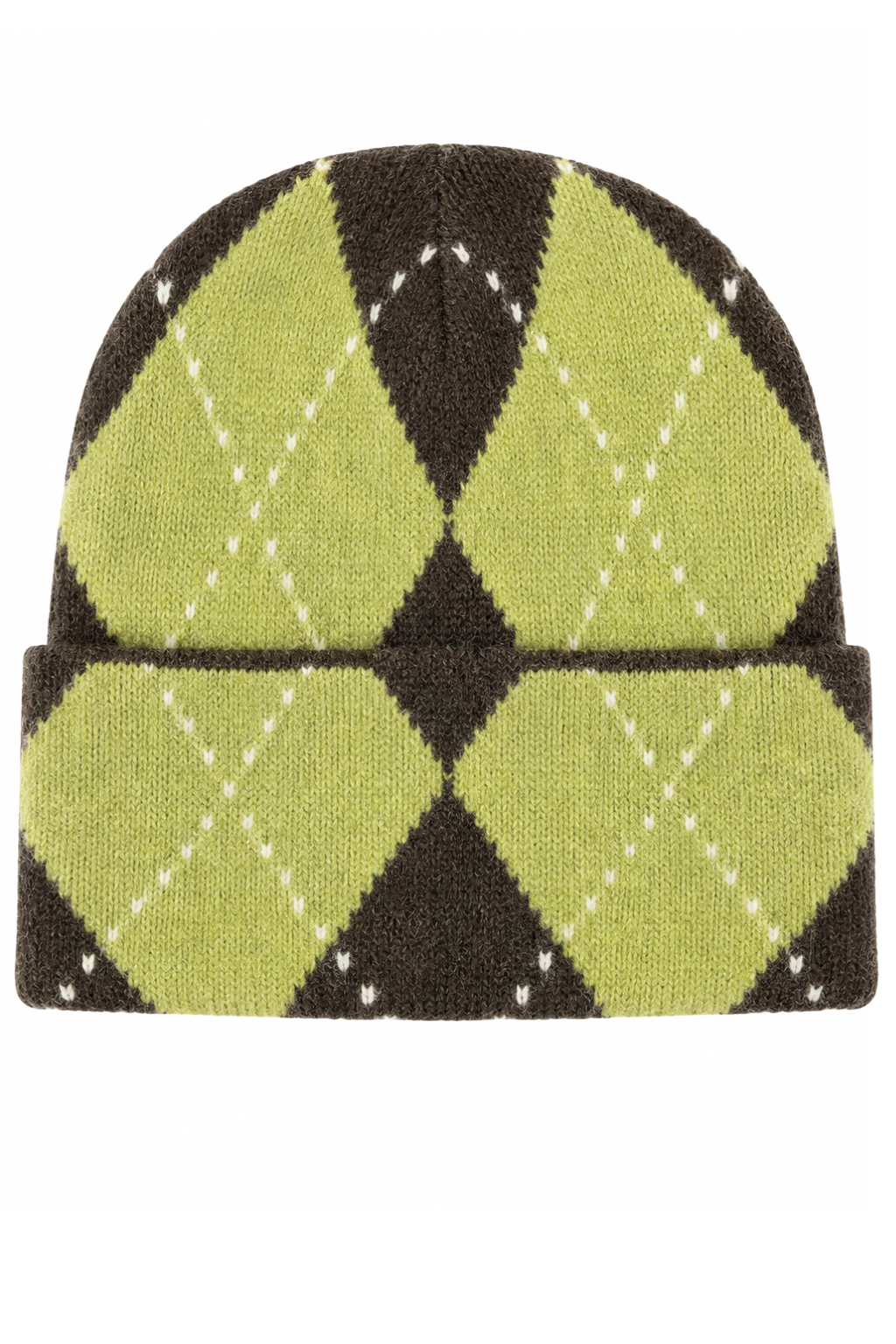 Cozy Argyle Strickmütze grün/braun