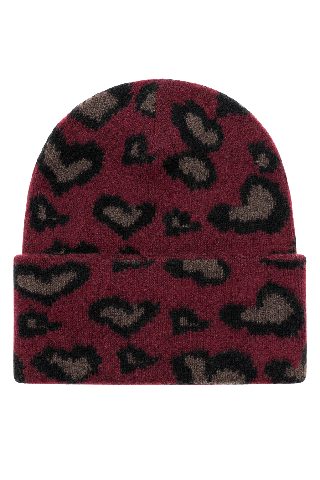 Strickmütze Wild Leo bordeaux
