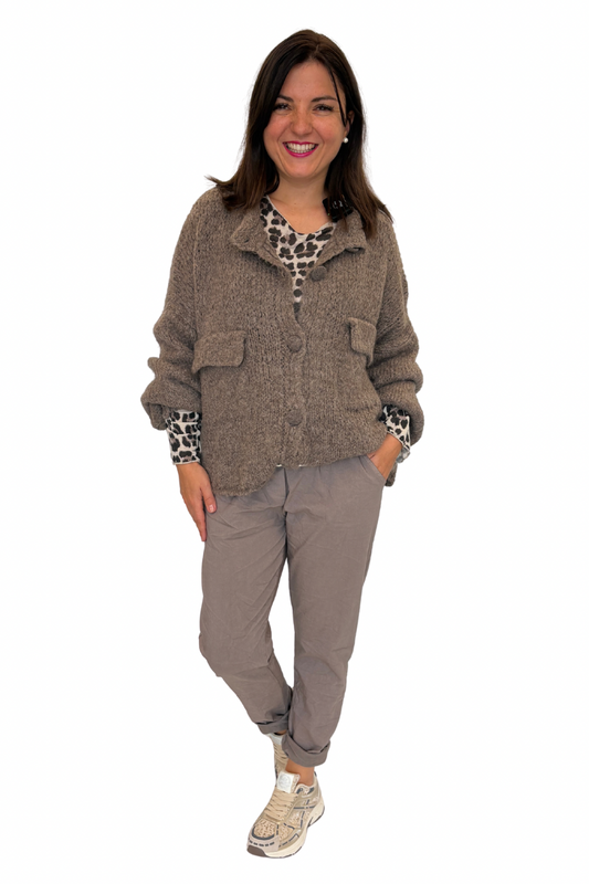 Strickjacke cappuccino, Gr. 38-44