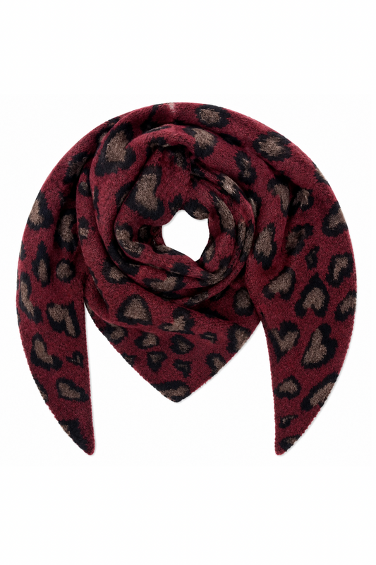 Leo Love Kuschelschal bordeaux