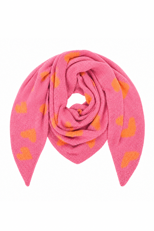 Wendeschal Herzen pink-orange
