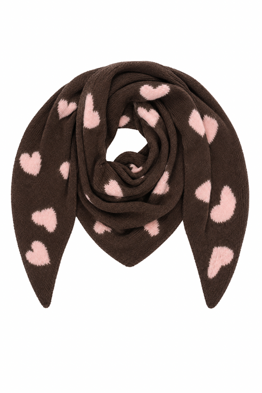 Wendeschal Herzen kaffee-rosa