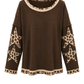 Leo Star Statement Pullover braun, Gr. 38-44