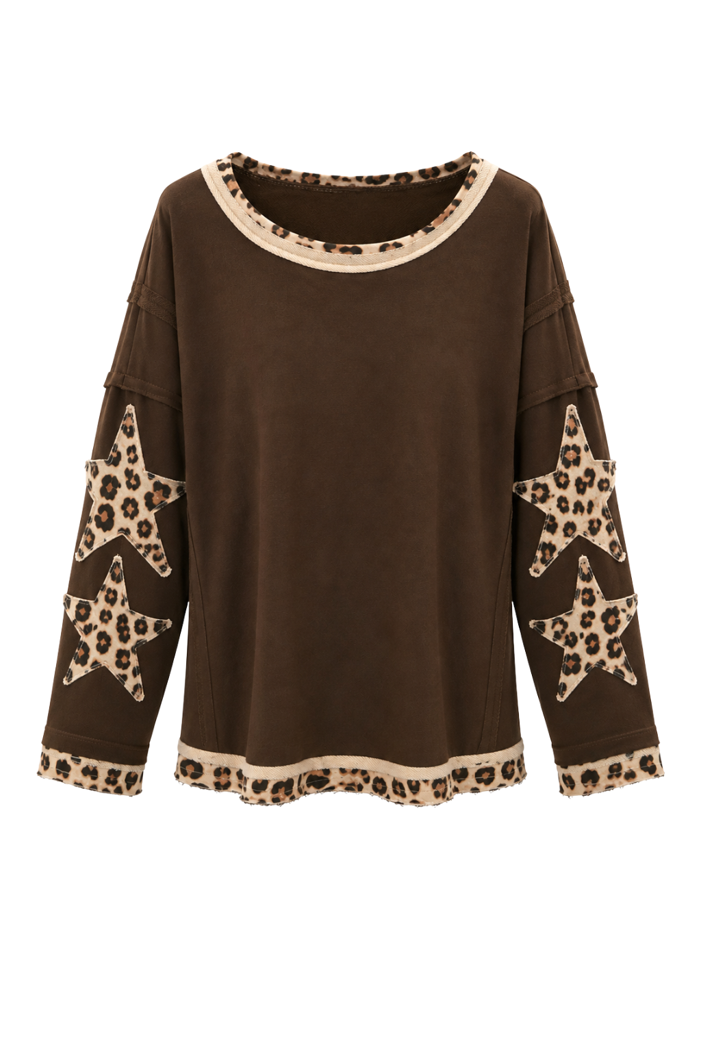 Leo Star Statement Pullover braun, Gr. 38-44