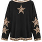 Leo Star Statement Pullover schwarz, Gr. 38-44