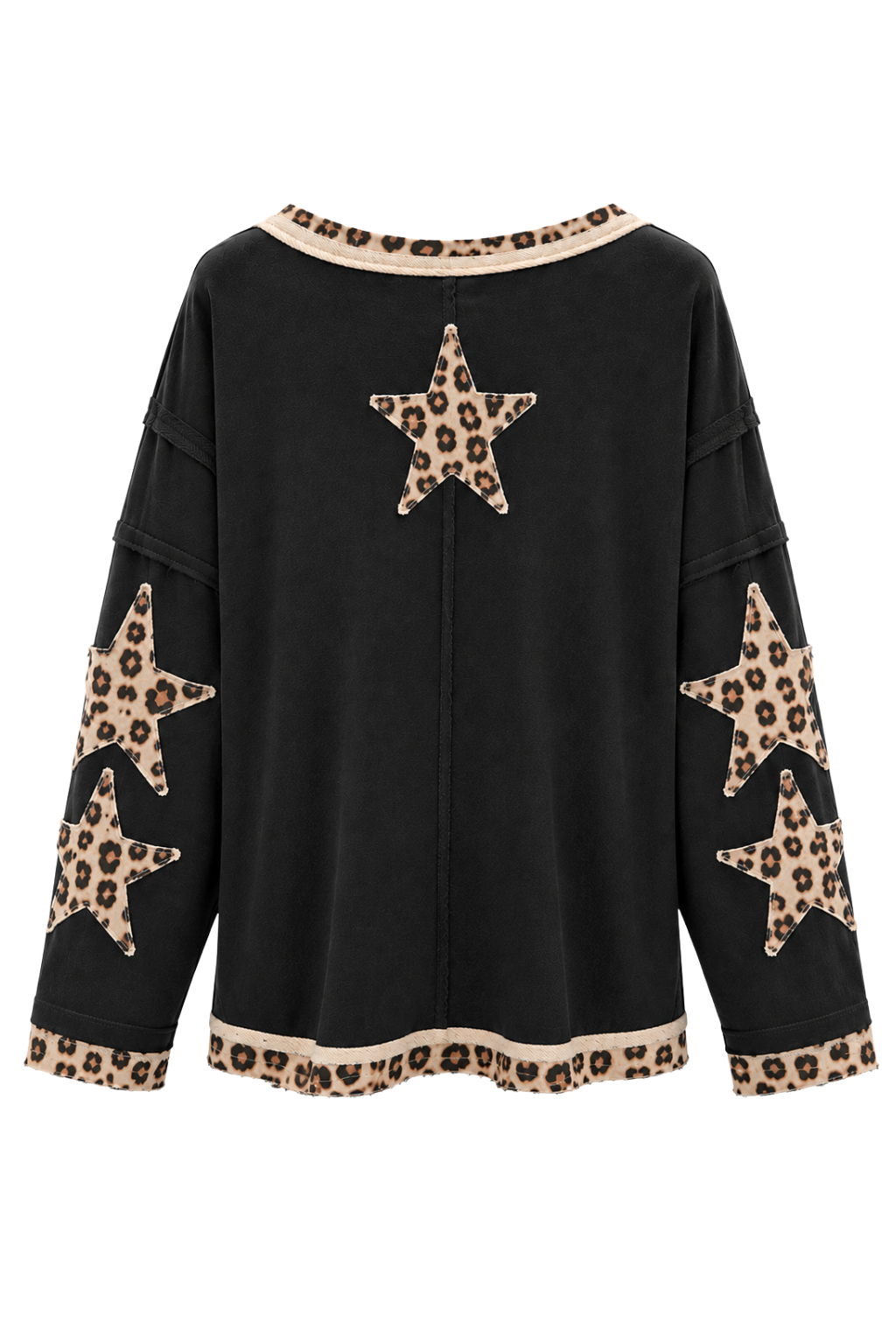 Leo Star Statement Pullover schwarz, Gr. 38-44