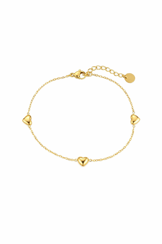 Zartes Herzarmband gold