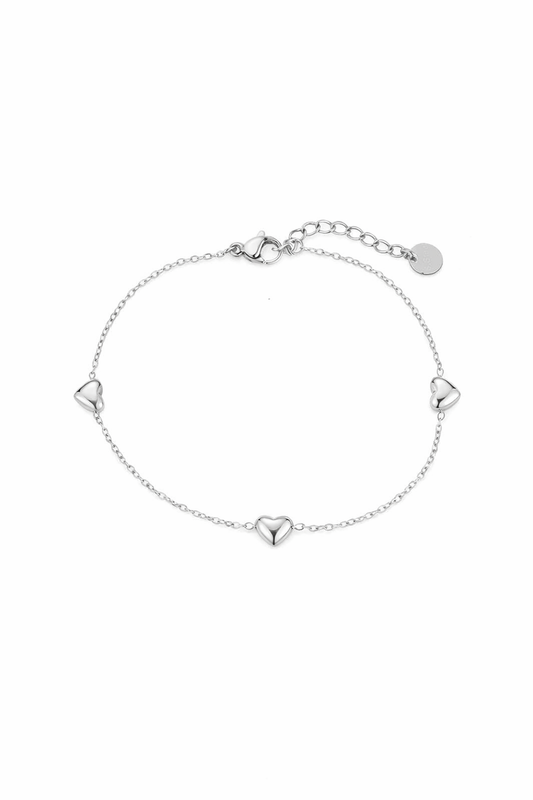 Zartes Herzarmband silber
