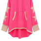 Oversize Hoodie „Pink Star“  neonpink, Gr. 38-44