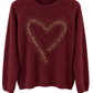 Pullover Heart bordeaux, Gr. 34-40