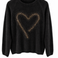 Pullover Heart schwarz, Gr. 34-40
