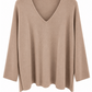 Soft V-Neck Pullover camel, Gr. 38-46