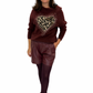 Leo Pullover "Wild Heart" bordeaux, Gr. 34-40