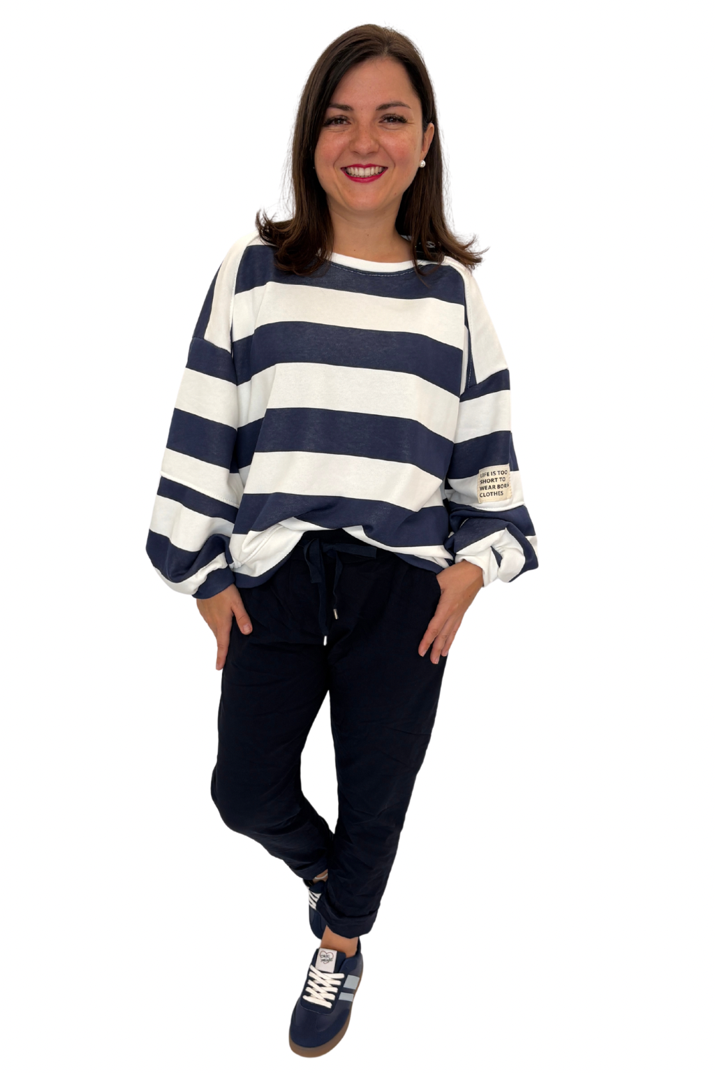 Sweater Navy Stripes, Gr. 34-42