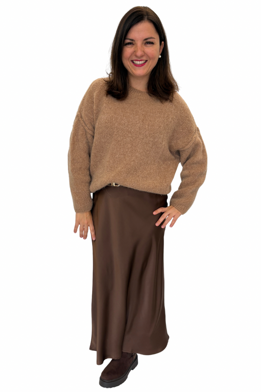 ALVA  Alpaka Pullover camel, Gr. 34-38