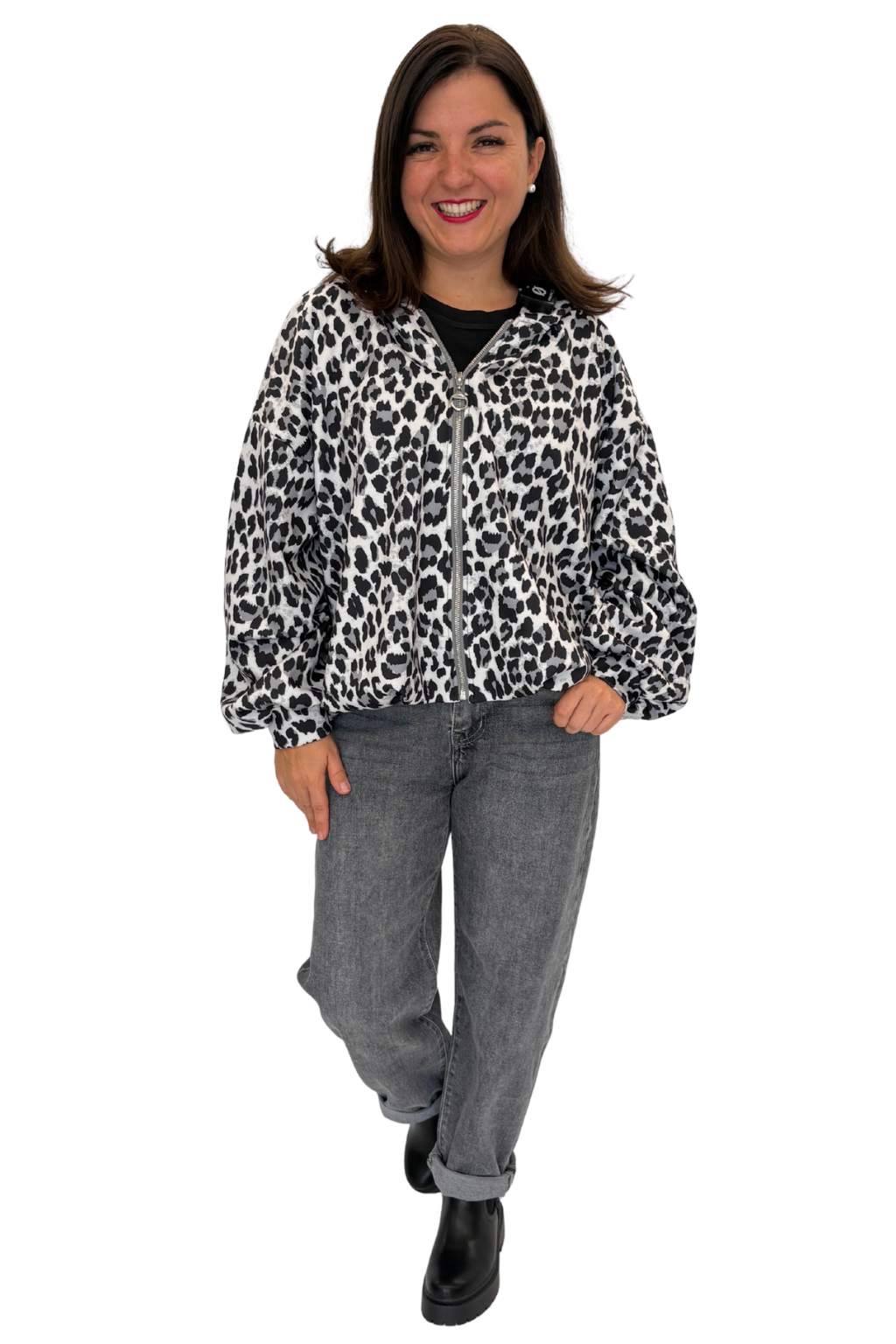 Leo Hoodie-Jacke weiß, Gr. 36-42